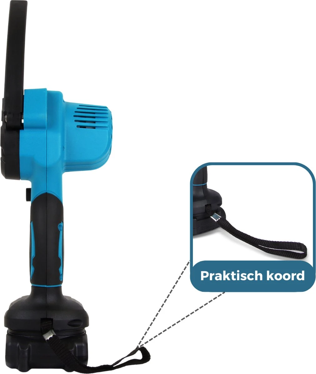 NovarGarden® Mini Kettingzaag NG1 - Met 2x Accu - Takkenzaag - Snoeizaag - Electrisch - Handzaag - Boomzaag - 21V 12 NovarGarden® Mini Kettingzaag NG1 - Met 2x Accu - Takkenzaag - Snoeizaag - Electrisch - Handzaag - Boomzaag - 21V - Afbeelding 10