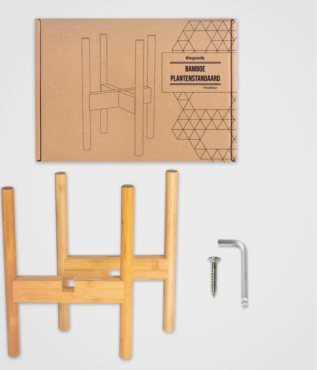 LifeGoods Planten Standaard - Uitschuifbare Bloempothouder - 20 Tot 30 Cm - Licht Bamboe 5 LifeGoods Planten Standaard - Uitschuifbare Bloempothouder - 20 Tot 30 Cm - Licht Bamboe - Afbeelding 3