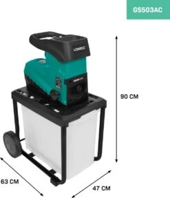 VONROC Stille Hakselaar/Shredder 2800W – Voor Takken Tot Ø45mm – Incl. 60L Opvangbak & Duwstok -Tuinen Speciaal Winkel 1034x1200 2