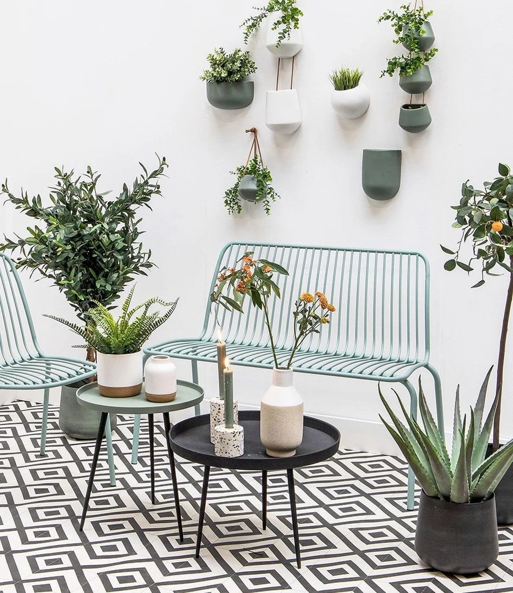 Pt Wand Bloempot Oval Wide - Green 4 Pt Wand Bloempot Oval Wide - Green - Afbeelding 2