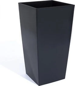 Prosperplast Kunststof Urbi Bloempot/plantenpot Met Binnenpot Antraciet 40 X 40 X 75 Cm - 37/91,5 Liter - Hoge Vierkante Bloempotten -Tuinen Speciaal Winkel 1043x1200