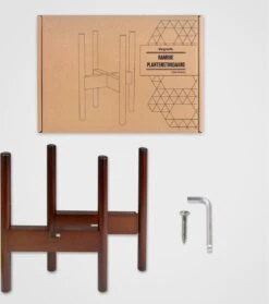 LifeGoods Planten Standaard - Uitschuifbare Bloempothouder - 20 Tot 30 Cm - Donker Bamboe -Tuinen Speciaal Winkel 1064x1200