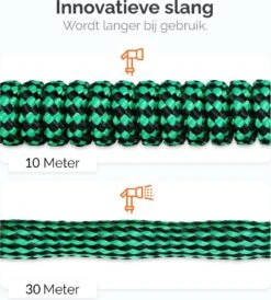 Goliving Tuinslang Flexibel - 30 Meter - Uitrekbare Tuinslang Sproeier - Tuinsproeier - Zwart - Acht Standen - Met Opbergtas -Tuinen Speciaal Winkel 1082x1200