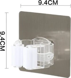 Bezem Houder - Zelfklevend - Zilverkleurig -Tuinen Speciaal Winkel 1095x1200 6