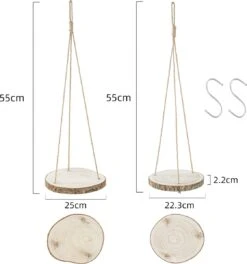 Set Van 2 Boomstam Rond Wandrek Plantenhangers - Boho Jute Houten Plantenrek - Hangpot Voor Binnen/Buiten - Hangende Bloempot Plank - Hangplant Houder - Bohemian Macrame Stijl Wandhanger - Hangplank Plant Hanger - Planthanger - Ø Rond 25-20cm 19 Set Van 2 Boomstam Rond Wandrek Plantenhangers - Boho Jute Houten Plantenrek - Hangpot Voor Binnen/Buiten - Hangende Bloempot Plank - Hangplant Houder - Bohemian Macrame Stijl Wandhanger - Hangplank Plant Hanger - Planthanger - Ø Rond 25-20cm -Tuinen Speciaal Winkel 1121x1200 1
