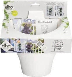 Elho Corsica Vertical Forest 24 - Bloempot Voor Balkonbuiten - Ø 26.7 X H 29.7 Cm - Wit/Wit -Tuinen Speciaal Winkel 1124x1200 3