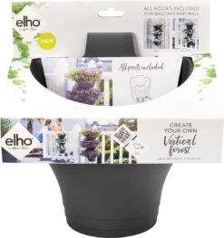 Elho Corsica Vertical Forest 24 - Bloempot Voor Balkonbuiten - Ø 26.7 X H 29.7 Cm - Zwart/Antraciet -Tuinen Speciaal Winkel 1127x1200 1