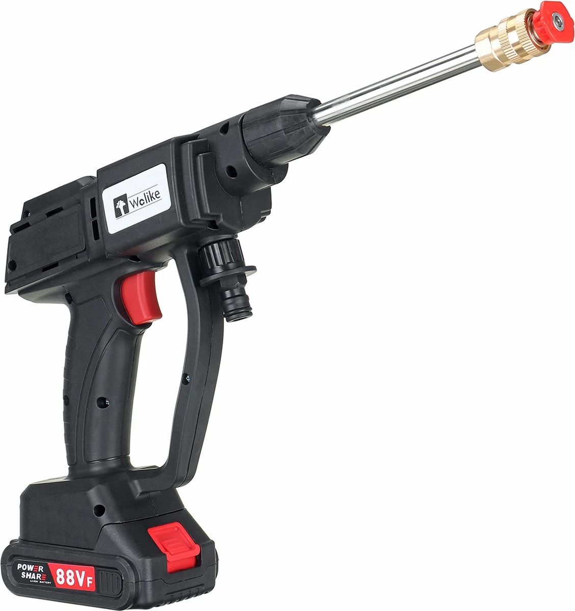 Merkloos Elektrische Accu-Hogedrukreiniger - 20Bar - Multifunctioneel Mondstuk - Draagbaar Oplaadbaar Snoerloos - Reinigingsspuitpistool - Met Rijke Accessoires - Voor Makita 18V-batterij - Voor Auto, Tuin, Terras, Raam (Zwart) 11 Merkloos Elektrische Accu-Hogedrukreiniger - 20Bar - Multifunctioneel Mondstuk - Draagbaar Oplaadbaar Snoerloos - Reinigingsspuitpistool - Met Rijke Accessoires - Voor Makita 18V-batterij - Voor Auto, Tuin, Terras, Raam (Zwart) - Afbeelding 9