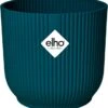 Elho Vibes Fold Rond Wielen 35 - Bloempot Voor Binnen - Ø 34.9 X H 32.4 Cm - Diepblauw
