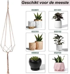 9 Stuks Jute Macrame Plantenhangers - Boho Handgeweven Katoen Hangpot Voor Binnen/Buiten - Hangende Bloempot Met Kralen - Macramé Touw/Koord Hangplant Houder - Bohemian Wandhanger Decoratie - Plant Hanger - Verticale Tuin Bloempothouder Planthanger -Tuinen Speciaal Winkel 1132x1200 13