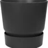 Elho Greenville Rond 30 - Grote Bloempot Voor Buiten - Gemaakt Van Gereycled Plastic - Ø 29.5 X H 27.8 Cm - Living Black -Tuinen Speciaal Winkel 1134x1200