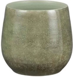 Mica Decorations Oliver Bloempot - H22 X Ø24 Cm - Terracotta - Groen -Tuinen Speciaal Winkel 1136x1200