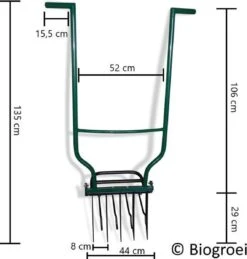 Biogroei® Ergonomische Woelvork - Spitvork - Met Verkruimelaar - Verlucht Je Bodem -Tuinen Speciaal Winkel 1143x1200 7
