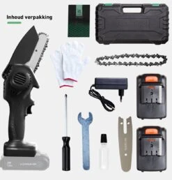 Mardin Mini Kettingzaag - Snoeizaag - Kettingzaag - Kettingzaag Electrisch Met 2 Accu - Inclusief Koffer - 1 Extra Accu - Zwart -Tuinen Speciaal Winkel 1151x1200 3