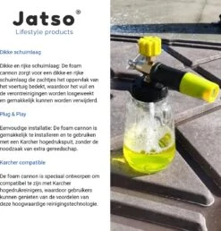 Jatso® Foam Cannon - Snow Foam - Foam Gun - Schuimlans - Foam Gun Auto - Foam Lance - Schuimsproeier - Snow Foam Cannon - Past Op Karcher K1 T/m K7 - Messing - Afneembaar Pistool -Tuinen Speciaal Winkel 1151x1200 5