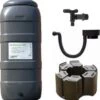 Luxe Voordeelset 100L Antraciet Rainsaver Regenton + Kraan + Voet + Vulautomaat| Muurmodel -Tuinen Speciaal Winkel 1161x1200