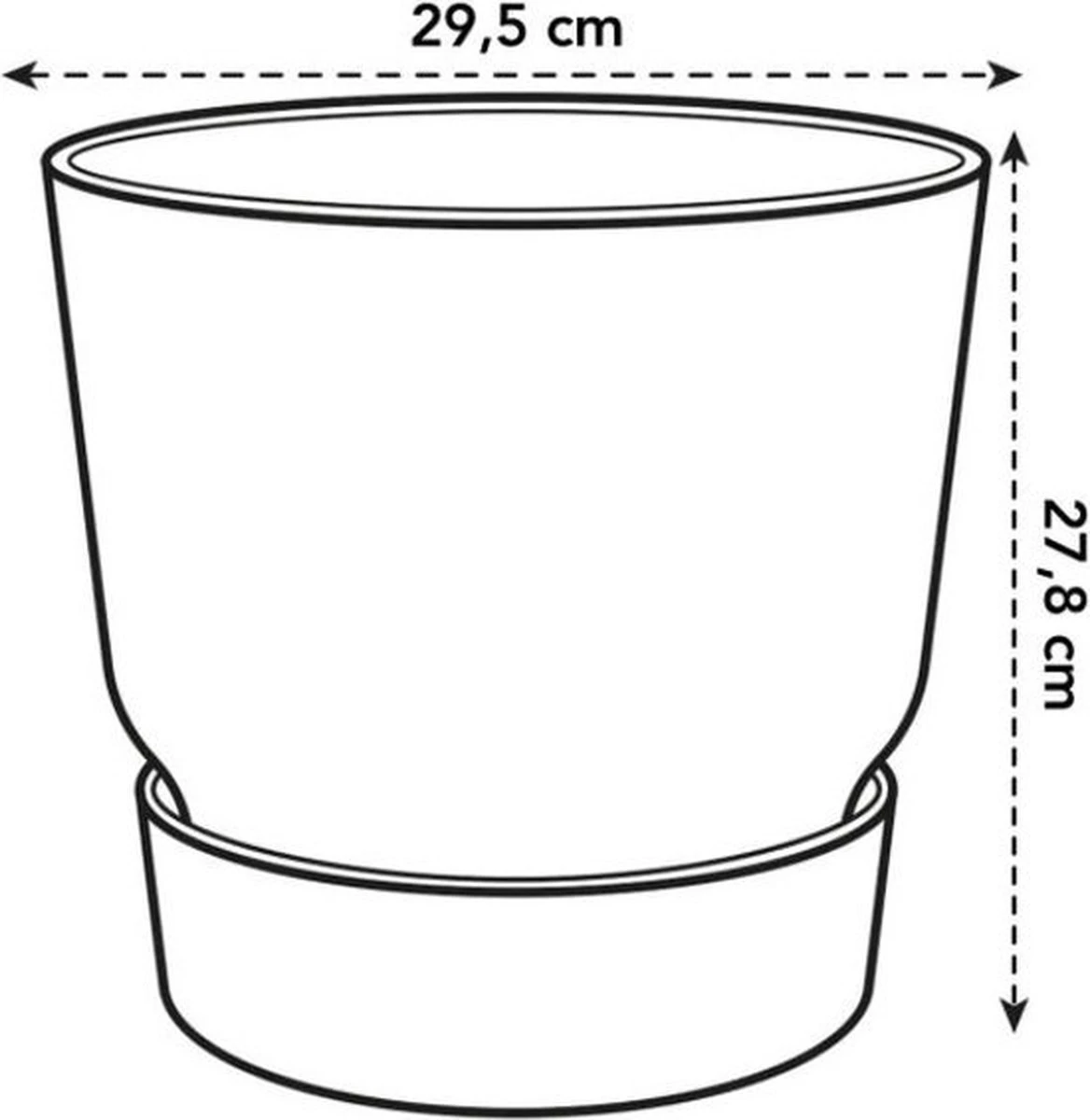 Elho Greenville Rond 30 - Grote Bloempot Voor Buiten - Gemaakt Van Gereycled Plastic - Ø 29.5 X H 27.8 Cm - Blad Groen 11 Elho Greenville Rond 30 - Grote Bloempot Voor Buiten - Gemaakt Van Gereycled Plastic - Ø 29.5 X H 27.8 Cm - Blad Groen - Afbeelding 9