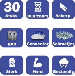 Mesjes Voor Gardena Robotmaaier - Husqvarna Automower - 30st - RVS Coated - Plastic Box + CONNECTOR -Tuinen Speciaal Winkel 1180x1200 4