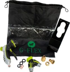 G-Flex Flexibele Tuinslang - Waterslang - 8 Verschillende Sproeistanden - Inclusief Opbergtas/splitter/Koppelstuk/Houder/Rubbers - 30 Meter -Tuinen Speciaal Winkel 1181x1200