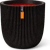 Capi Europe - Bloempot Bol Groove NL - 43x41 - Zwart - Voor Binnen En Buiten - KGVBL933 -Tuinen Speciaal Winkel 1183x1200 3