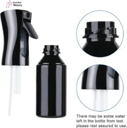 Merkloos Sibel Extreme Mist Verstuiver 160ml Zwart En Wit| Professional Hairdressing Plastic Fine Mist Spray Bottle - 2 Stucks -Tuinen Speciaal Winkel 1184x1200