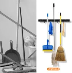 BOTC Bezemhouder - 5 Houders 6 Haken - Gereedschapshouder - Zeflklevend - Bezem Ophangsysteem - Ophanghaken - Tuingereedschap -Tuinen Speciaal Winkel 1186x1200 6