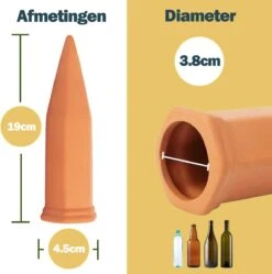 Bloomin Waterdruppelaar Van Terracotta - Waterdruppelaar Voor Planten - Druppelsysteem - Irrigatiesysteem - Watergeefsysteem - Bewateringssysteem - 8 Stuks -Tuinen Speciaal Winkel 1188x1200