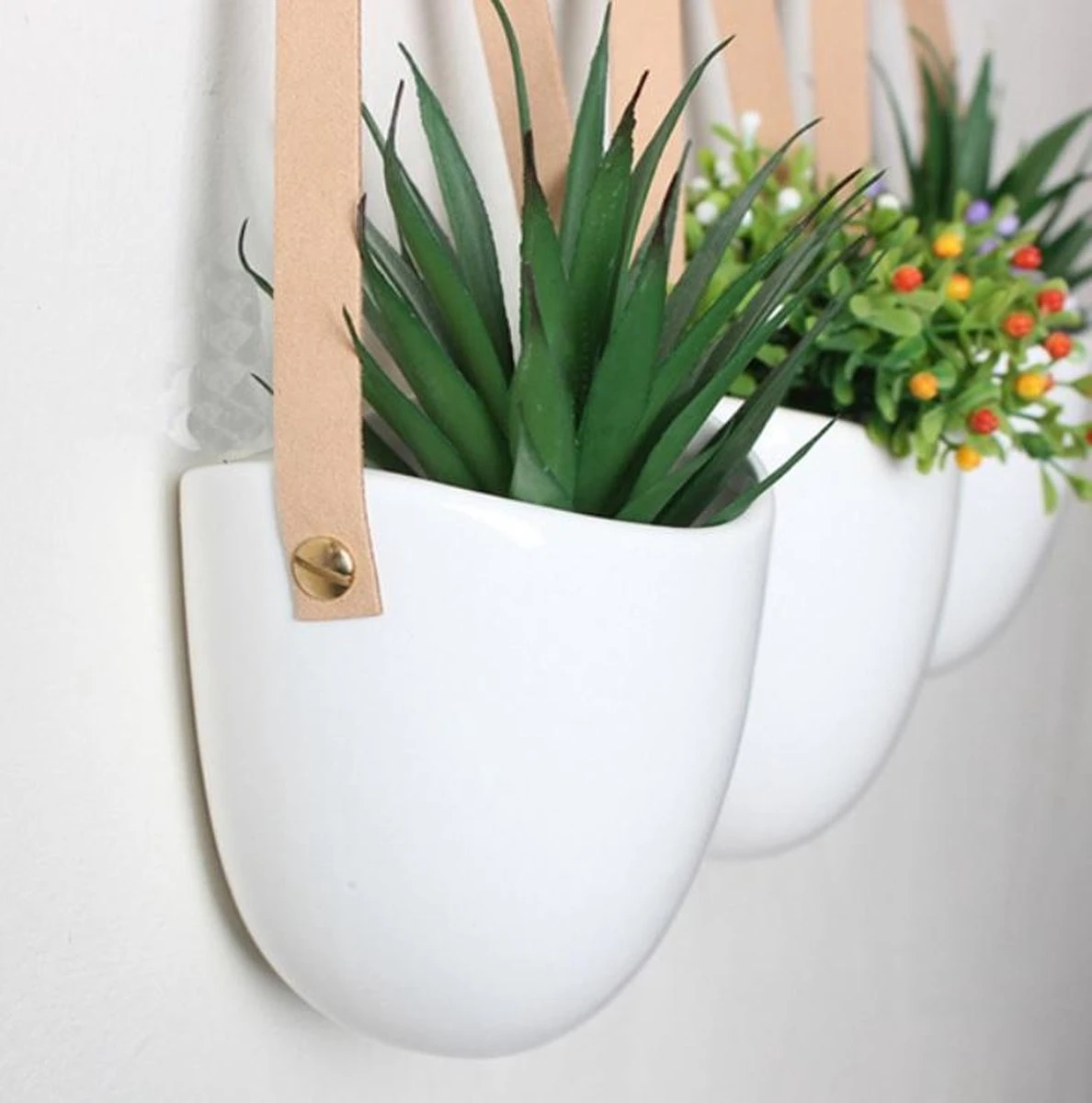 Merkloos Plantenhanger Keramiek – Set Van 3 – Steen- Hangpot – Hangende Bloempot Plantenpot Met 3 Verschillende Koorden – 12 X 11 X 9.5 Cm 6 Merkloos Plantenhanger Keramiek – Set Van 3 – Steen- Hangpot – Hangende Bloempot Plantenpot Met 3 Verschillende Koorden – 12 X 11 X 9.5 Cm - Afbeelding 4