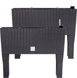 Prosperplast Kunststof Rato Plantenbak Op Poten Met Irrigatiesysteem Antraciet 80 X 33 X 62 Cm - 72 Liter - Balkonbakken/bloembakken -Tuinen Speciaal Winkel 1191x1200 8