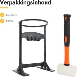 Maatworkz - Houtklover + Hamer - Houtsplijter - Houtkliever - Houtklover Voor Aanmaakhout - Gietijzer - Zwart -Tuinen Speciaal Winkel 1193x1200 15