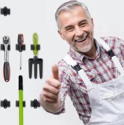 Deal Tools Multi Wand Houder - Bezemhouder - Gereedschap Houder - Bezem Ophangsysteem - Ophangsysteem Tuingereedschap - Set Inclusief Bevestigingsmateriaal - 12 Houders -Tuinen Speciaal Winkel 1194x1200 8