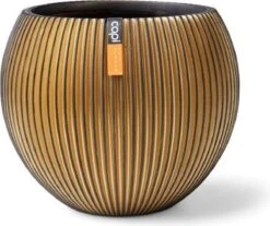 Capi Europe - Vaas Bol Groove XL - 39x33 - Goud - Bloempot Voor Binnen - Opening ⌀24 - GVGB270 11 Capi Europe - Vaas Bol Groove XL - 39x33 - Goud - Bloempot Voor Binnen - Opening ⌀24 - GVGB270 -Tuinen Speciaal Winkel 1200x1007 2