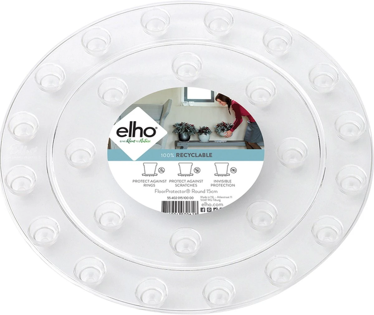 Elho Floorprotector Rond 25 - Accessoires Voor Binnen - Ø 25.0 X H 1.5 Cm - Transparant/Transparant 3 Elho Floorprotector Rond 25 - Accessoires Voor Binnen - Ø 25.0 X H 1.5 Cm - Transparant/Transparant