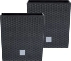 Prosperplast Kunststof Rato Rotan Bloempot/plantenpot Met Binnenpot Antraciet 40 Cm - Bloempotten Voor Binnen En Buiten -Tuinen Speciaal Winkel 1200x1031