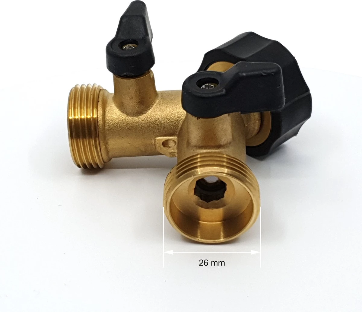 Horvitus Waterverdeler 2 Weg - Y Stuk Kraan Splitter - Voor Europese Kranen - Messing 11 Horvitus Waterverdeler 2 Weg - Y Stuk Kraan Splitter - Voor Europese Kranen - Messing - Afbeelding 9