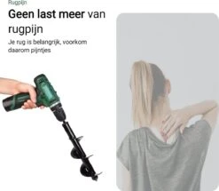 MaatWorkz - Grondboor - 25 CM - Boormachine - Bollenplanter - Moestuin - Palenboor - Boor - Tuin -Tuinen Speciaal Winkel 1200x1045 2