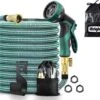 IBright Extra Sterke Uitrekbare Tuinslang - Flexibel - 15 Meter - Inclusief Opbergtas ,Sproeier ,Koppelstuk En Ophanghaak - Groen -Tuinen Speciaal Winkel 1200x1065