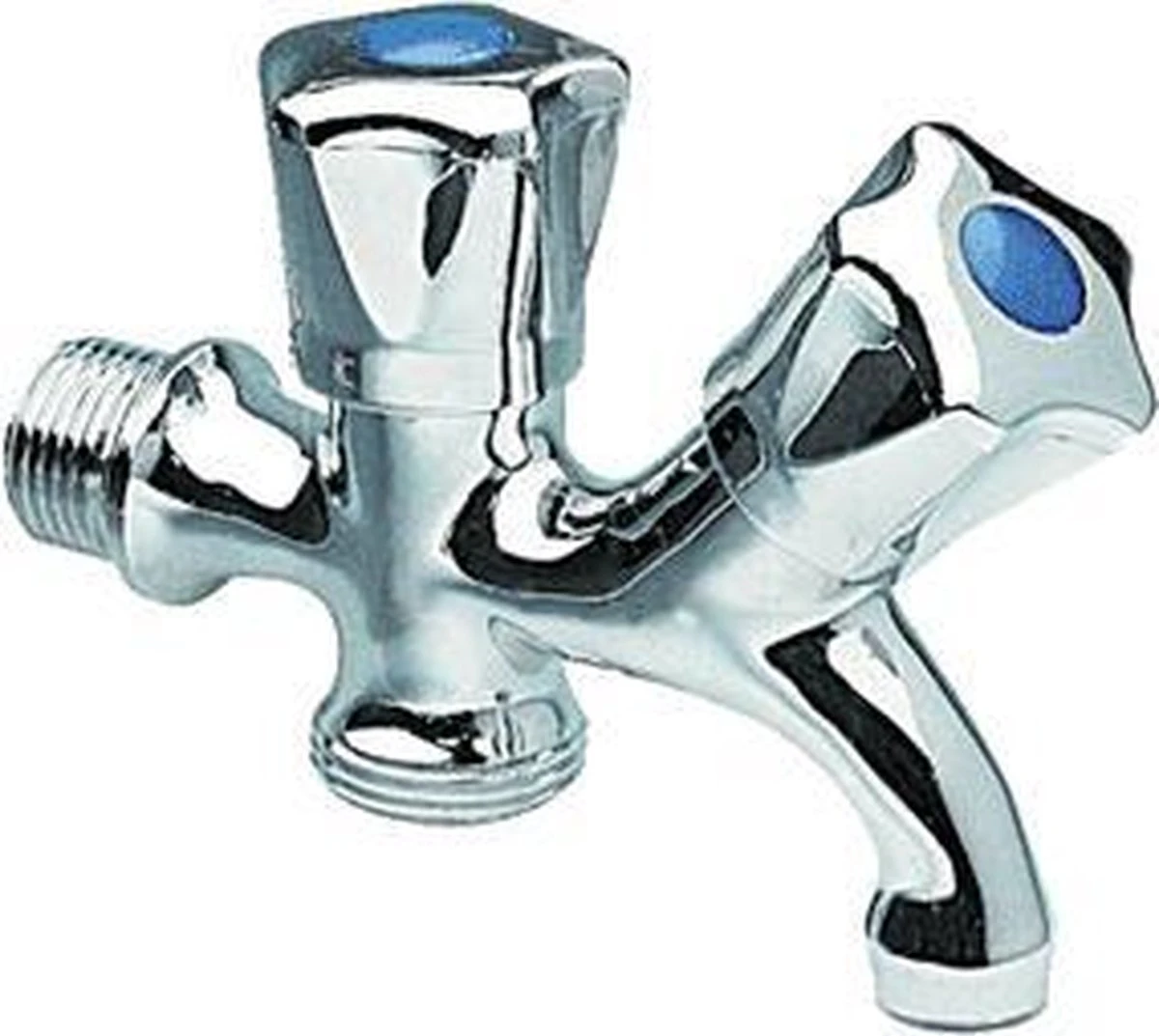 Dubbele Tapkraan Bonfix - 1/2" Muuraansluiting - 3/4" Onderaansluiting 5 Dubbele Tapkraan Bonfix - 1/2" Muuraansluiting - 3/4" Onderaansluiting - Afbeelding 3