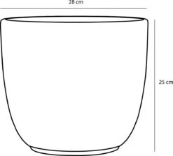 Mica Decorations Tusca Bloempot - H25 X Ø28 Cm - Mat - Zwart -Tuinen Speciaal Winkel 1200x1084 2