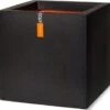 Capi Europe - Bloempot Vierkant Smooth NL - 30x30x30 - Zwart - Voor Binnen En Buiten - KBL902 -Tuinen Speciaal Winkel 1200x1123 3