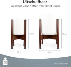 LifeGoods Planten Standaard - Uitschuifbare Bloempothouder - 20 Tot 30 Cm - Donker Bamboe -Tuinen Speciaal Winkel 1200x1130 1