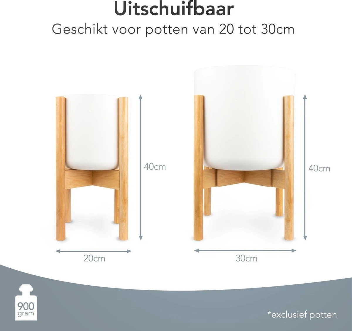 LifeGoods Planten Standaard - Uitschuifbare Bloempothouder - 20 Tot 30 Cm - Licht Bamboe 9 LifeGoods Planten Standaard - Uitschuifbare Bloempothouder - 20 Tot 30 Cm - Licht Bamboe - Afbeelding 7