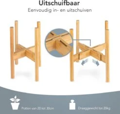 LifeGoods Planten Standaard - Uitschuifbare Bloempothouder - 20 Tot 30 Cm - Licht Bamboe 19 LifeGoods Planten Standaard - Uitschuifbare Bloempothouder - 20 Tot 30 Cm - Licht Bamboe -Tuinen Speciaal Winkel 1200x1130 3