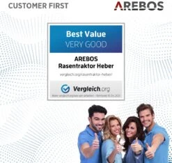 AREBOS Zitmaaierkrik Zitmaaier Kriksysteem Krik Hijstoestel Reinigingshulp 400kg 23 AREBOS Zitmaaierkrik Zitmaaier Kriksysteem Krik Hijstoestel Reinigingshulp 400kg -Tuinen Speciaal Winkel 1200x1135 5