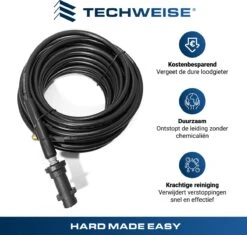 Techweise - Rioolslang Voor Kärcher K2 T/m K7 - 20M - Met 4 Achterwaartse Hogedruksproeiers -Tuinen Speciaal Winkel 1200x1144 3