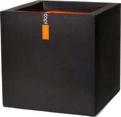Capi Europe - Bloempot Vierkant Smooth NL - 40x40x40 - Zwart - Voor Binnen En Buiten - KBL903 -Tuinen Speciaal Winkel 1200x1157 2