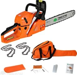 TIMBERPRO - Kettingzaag – Benzine - 62 Cc - Zwaardlengte 50 Cm - Transportzak - 2e Ketting -Tuinen Speciaal Winkel 1200x1164 1