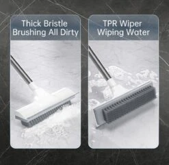 Synx Tools Luiwagen Borstel 2-in-1 Trekker - Badkamer Borstel Vloertrekker Met Steel Schrobborstel - Harde Borstelharen - Vloerwisser Badkamer - Met Telescopische Steel -Tuinen Speciaal Winkel 1200x1169 4