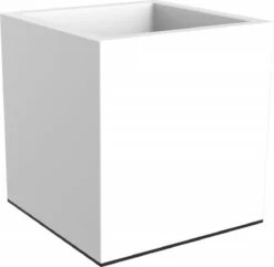 Elho Vivo Matt Finish Vierkant Wielen 40 - Grote Plantenbak Voor Binnen & Buiten - Gemaakt Van Gereycled Plastic - L 39 X W 39 X H 41 Cm - Wit -Tuinen Speciaal Winkel 1200x1171 2