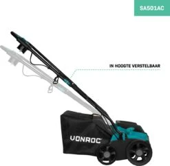 VONROC Elektrische Verticuteermachine - Gazonbeluchter – 1300W – Maaibreedte 320 Mm – 4 Dieptestanden (12/9/6/3 Mm) – Incl. 35L. Opvangbak -Tuinen Speciaal Winkel 1200x1174 4